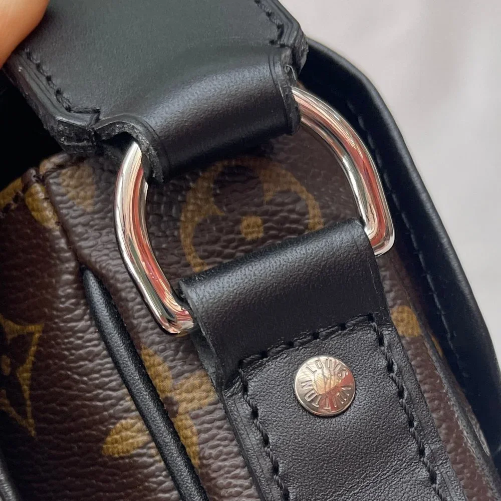 New Auc Louis Vuitton Monogram Macassar Canvas Bass MM Messenger/crossbody Bag